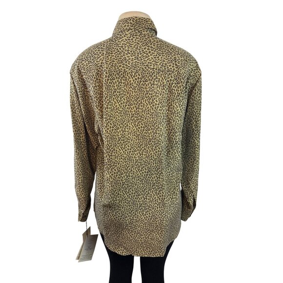 Vintage Anne Pinkerton Women’s Leopard Print Button-Up Shirt Size M - New - Picture 3 of 9